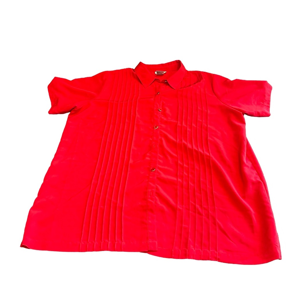 Beltane Woman Collection Short Sleeve Button Down Top -Size 24T